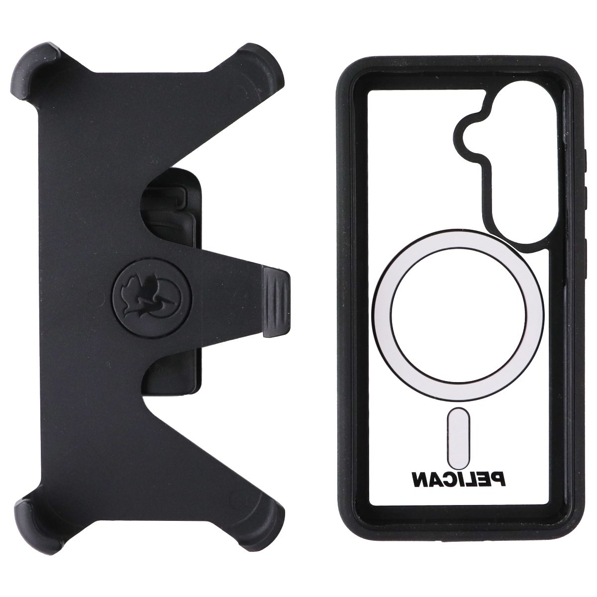 Pelican Voyager Case + Holster for MagSafe for Samsung Galaxy S26 - Black/Clear
