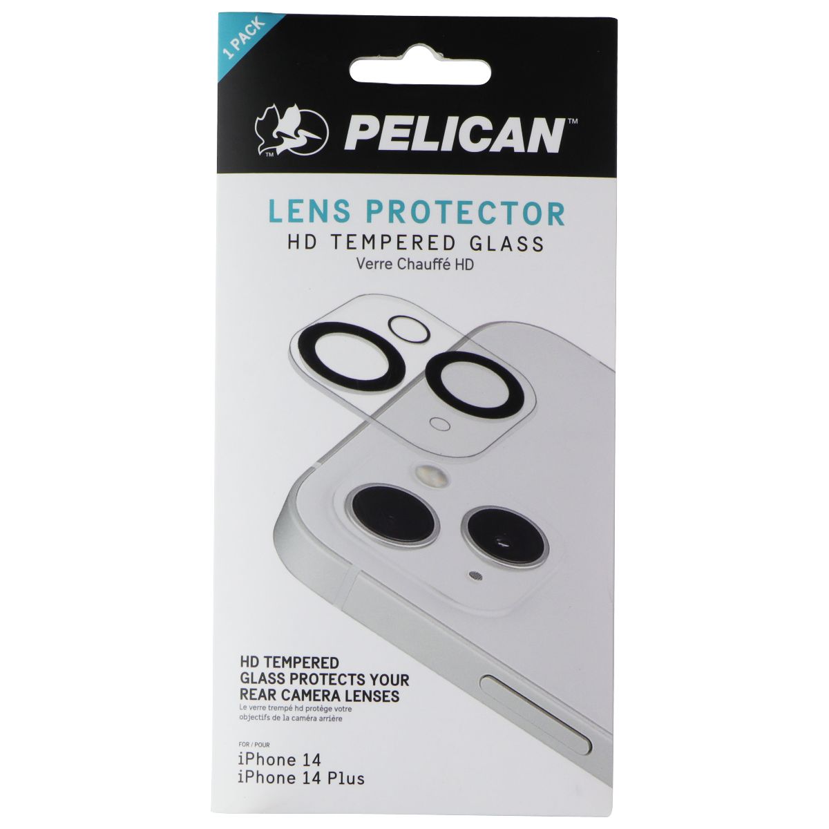 Pelican HD Tempered Glass Lens Protector for Apple iPhone 14 / 14 Plus Cell Phone - Screen Protectors Pelican    - Simple Cell Bulk Wholesale Pricing - USA Seller