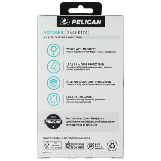 Pelican Voyager Case + Holster for MagSafe for Apple iPhone 15/14/13 - Black