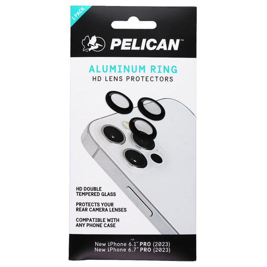 Pelican Aluminum Ring HD Lens Protectors for iPhone 15 Pro Max/15 Pro - Black