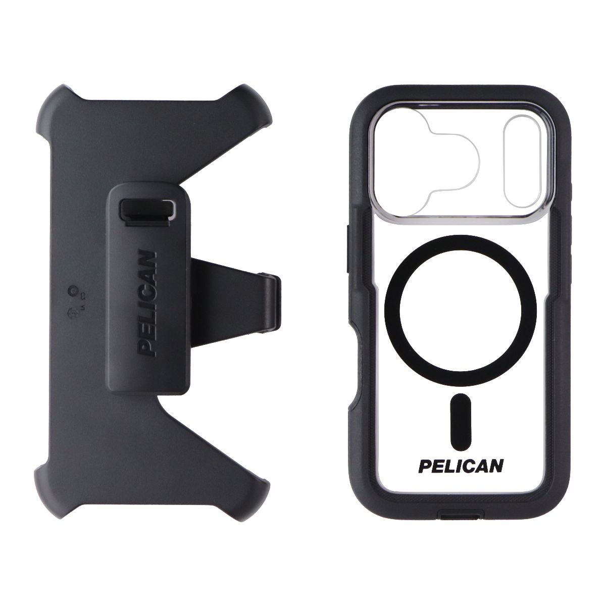 Pelican Voyager Case + Holster for MagSafe for Apple iPhone 17 Pro - Black/Clear Cell Phone - Cases, Covers & Skins Pelican - Simple Cell Bulk Wholesale Pricing - USA Seller