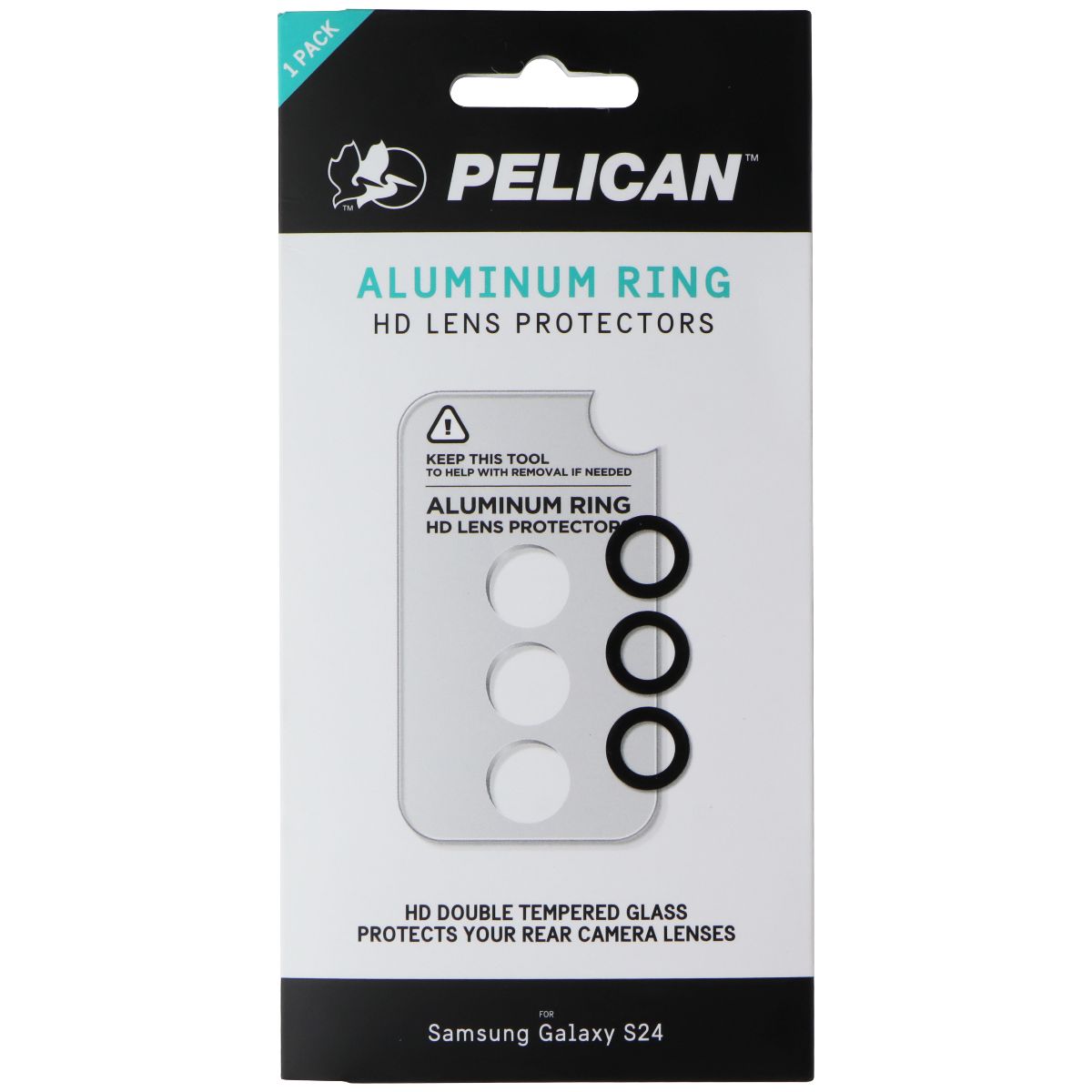 Pelican Aluminum Ring HD Lens Protectors for Samsung Galaxy S24 Cell Phone - Screen Protectors Pelican    - Simple Cell Bulk Wholesale Pricing - USA Seller