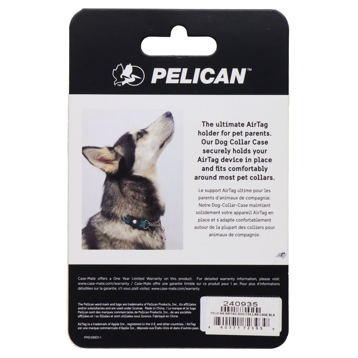 Pelican Protector Dog Collar Case for AirTag - Black GPS Accessories & Tracking - Tracking Devices Pelican - Simple Cell Bulk Wholesale Pricing - USA Seller