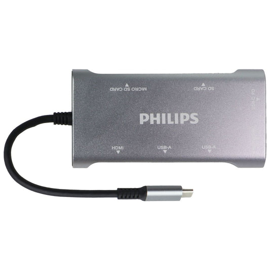 Philips Elite USB-C Multiport Hub w/ Power Pass-Through - Silver Computer/Network - USB Cables, Hubs & Adapters Philips - Simple Cell Bulk Wholesale Pricing - USA Seller