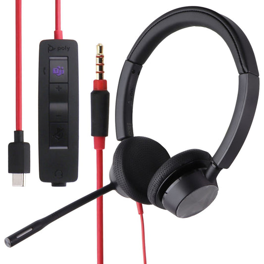 Poly Plantronics - Blackwire 3325 Wired Stereo USB-C Headset with Boom Mic Computer Accessories - Headsets Poly (Plantronics + Polycom) - Simple Cell Bulk Wholesale Pricing - USA Seller