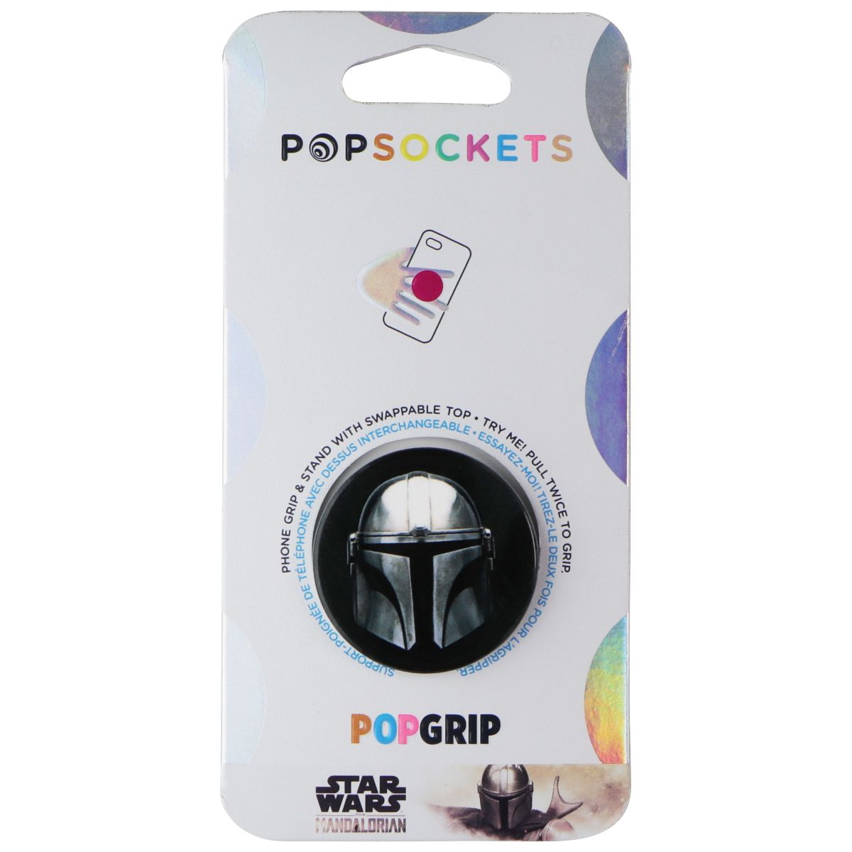 PopSockets PopGrip: Swappable Grip for Phones & Tablets - Star Wars Mandalorian Cell Phone - Mounts & Holders PopSockets    - Simple Cell Bulk Wholesale Pricing - USA Seller