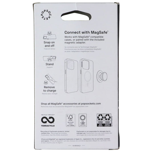 PopSockets Magnetic Phone Grip & Stand for MagSafe - Enamel Latte Cut Cell Phone - Mounts & Holders PopSockets - Simple Cell Bulk Wholesale Pricing - USA Seller