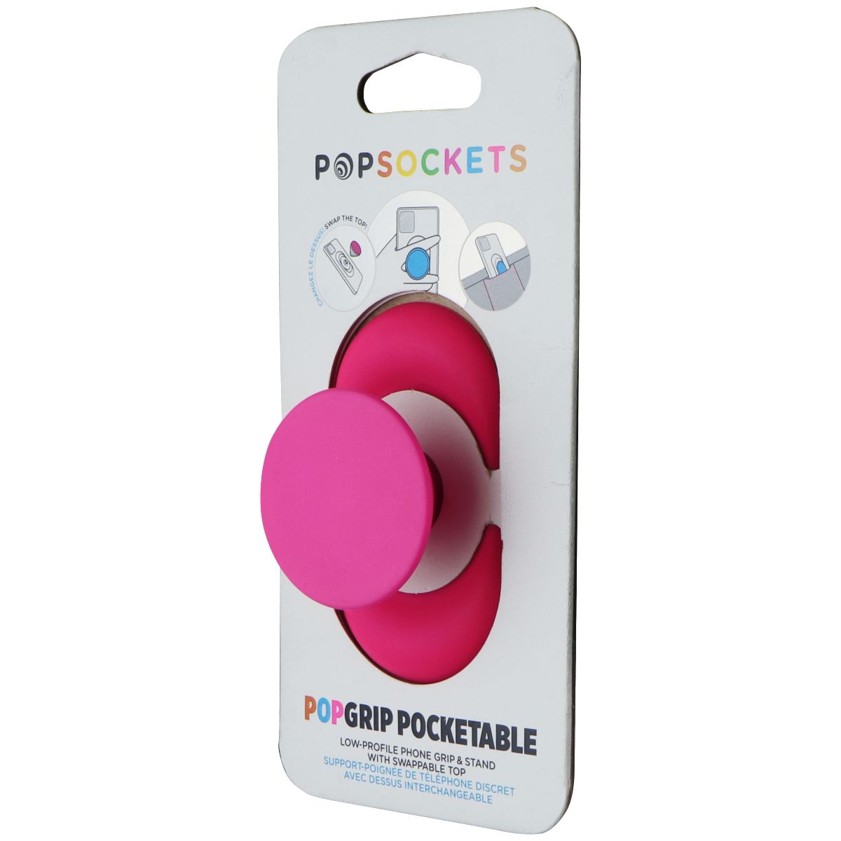 PopSockets PopGrip Pocketable Low-Profile Grip & Stand - Neon Pink Cell Phone - Mounts & Holders PopSockets    - Simple Cell Bulk Wholesale Pricing - USA Seller