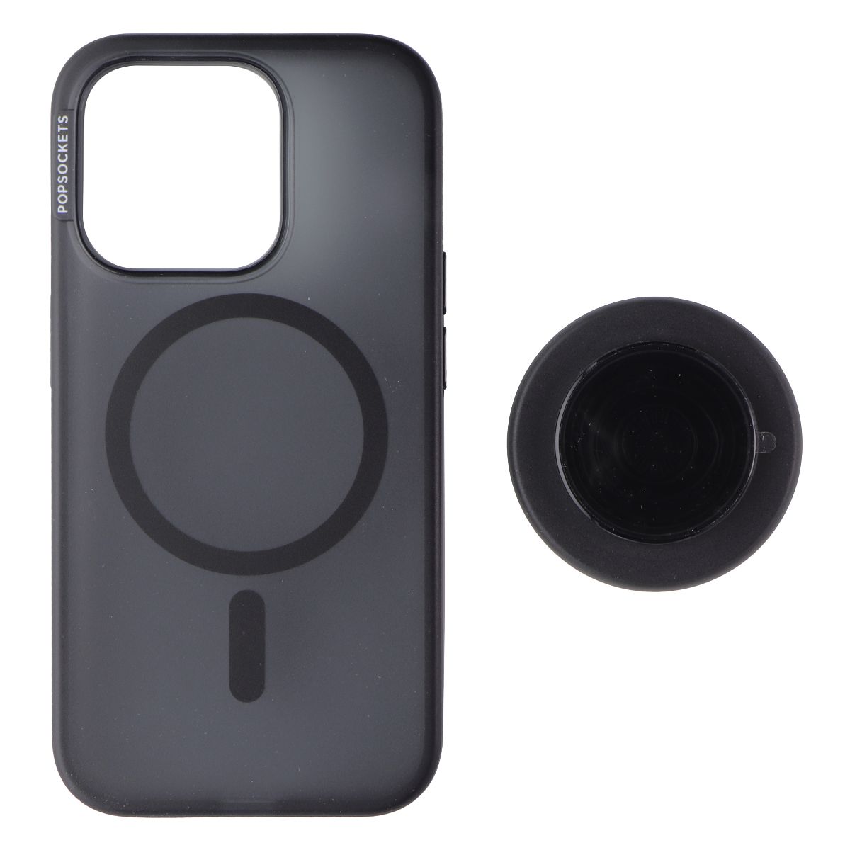 PopSockets PopCase for MagSafe for iPhone 15 Pro - Black Translucent Cell Phone - Cases, Covers & Skins PopSockets - Simple Cell Bulk Wholesale Pricing - USA Seller