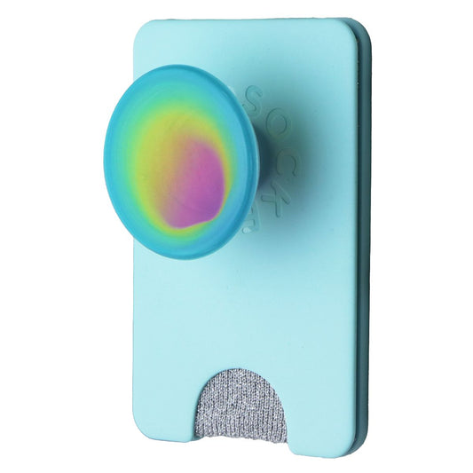 PopSockets PopWallet+ Magnetic Phone Wallet for MagSafe Devices - Blue Rainbow