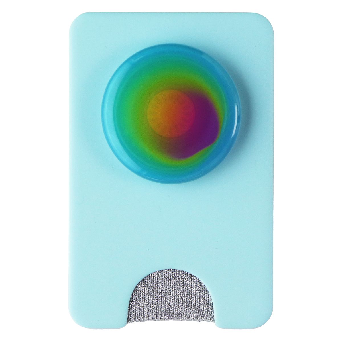 PopSockets PopWallet+ Magnetic Phone Wallet for MagSafe Devices - Blue Rainbow