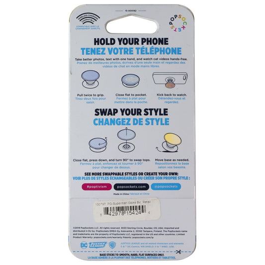 PopSockets PopGrip Phone Grip & Stand with Swappable Top - Superman Logo
