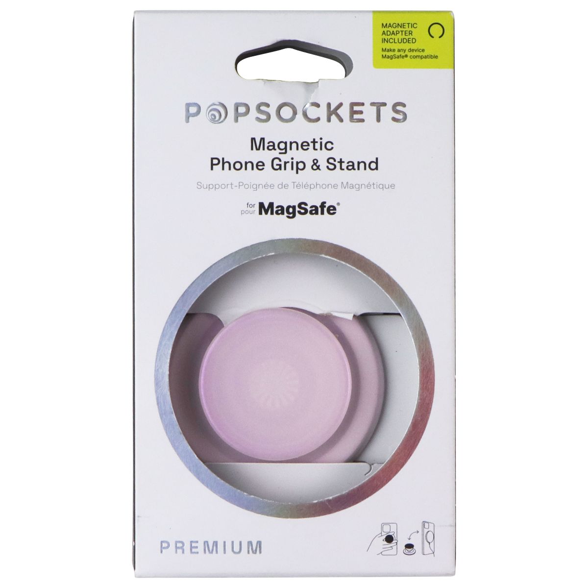 PopSockets Magnetic Phone Grip & Stand with Adapter Ring for MagSafe - Pink Cell Phone - Mounts & Holders PopSockets - Simple Cell Bulk Wholesale Pricing - USA Seller