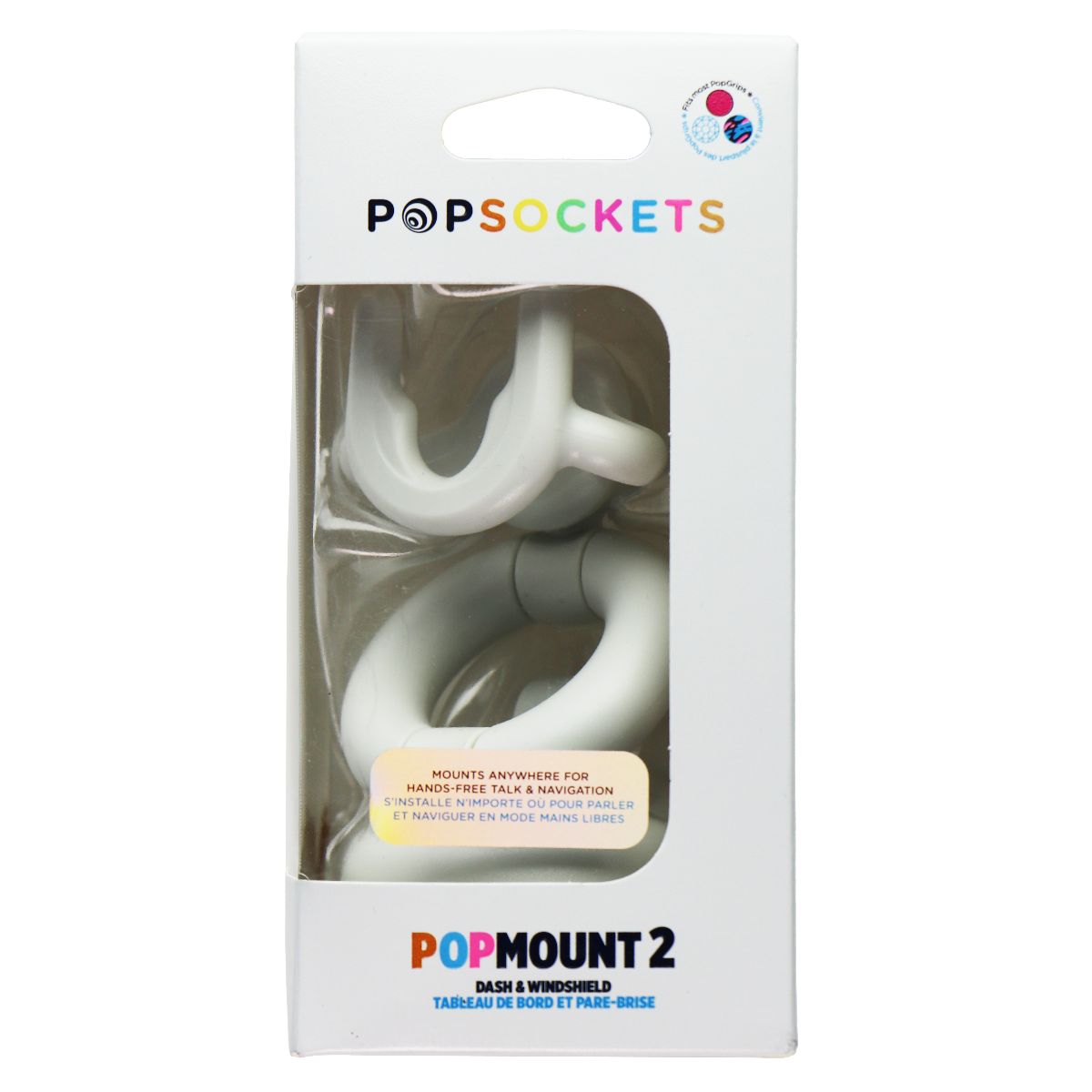 Phone Mount for Car Dash & Desk - White | PopSockets | PopMount 2 Car & Desk Cell Phone - Mounts & Holders PopSockets - Simple Cell Bulk Wholesale Pricing - USA Seller