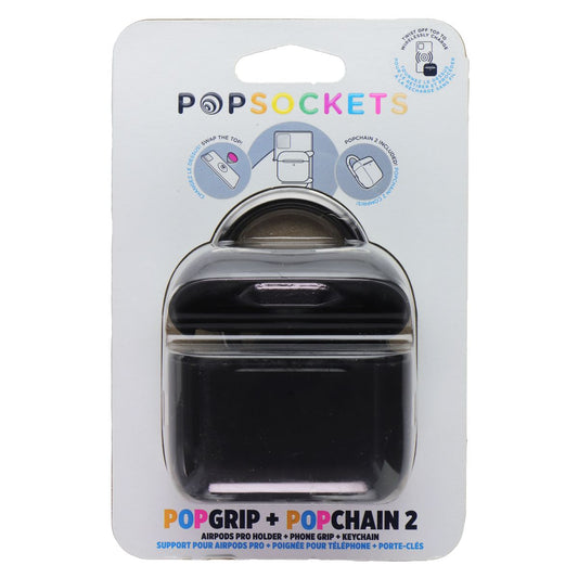 PopSockets PopGrip + PopChain 2 for Apple AirPods Pro (1st Gen) - Black iPod, Audio Player Accessories - Cases, Covers & Skins PopSockets - Simple Cell Bulk Wholesale Pricing - USA Seller