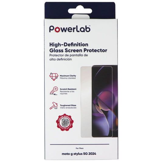 PowerLab Tempered Glass Screen Protector for Motorola Moto G Stylus 5G 2024 Cell Phone - Screen Protectors PowerLab - Simple Cell Bulk Wholesale Pricing - USA Seller