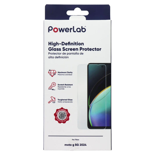 PowerLab High-Definition Glass Screen Protector for Moto G 5G (2024) Cell Phone - Screen Protectors PowerLab - Simple Cell Bulk Wholesale Pricing - USA Seller
