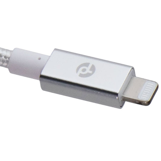 PowerLab Braided (10-Ft) USB-C to 8-Pin Charge Sync Cable - Silver/White Cell Phone - Cables & Adapters PowerLab - Simple Cell Bulk Wholesale Pricing - USA Seller