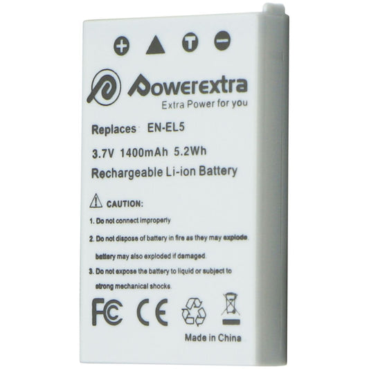 Powerextra (EN-EL5) 3.7V 1400mAh Rechargeable Li-ion Battery Cell Phone - Batteries Powerextra    - Simple Cell Bulk Wholesale Pricing - USA Seller