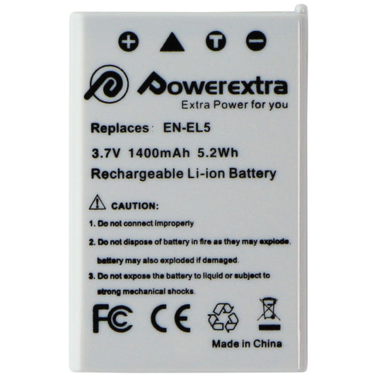 Powerextra (EN-EL5) 3.7V 1400mAh Rechargeable Li-ion Battery Cell Phone - Batteries Powerextra    - Simple Cell Bulk Wholesale Pricing - USA Seller