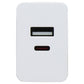 PowerLab USB-C to Lightning (8-Pin) Cable + USB-C/USB-A Wall Charger - White Cell Phone - Chargers & Cradles PowerLab - Simple Cell Bulk Wholesale Pricing - USA Seller