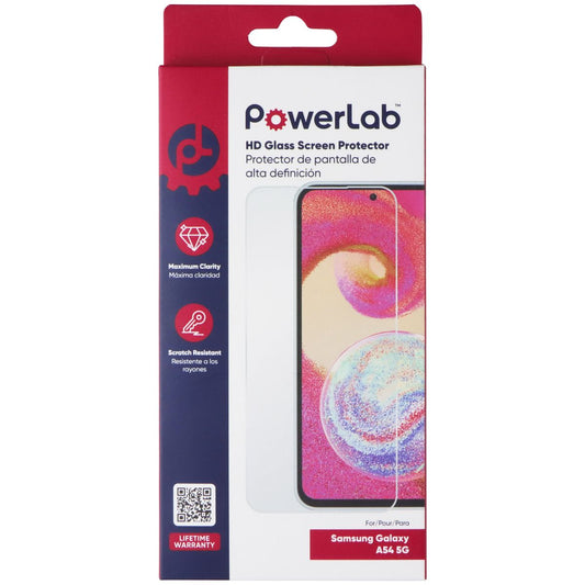 PowerLab HD Glass Screen Protector for Samsung Galaxy A54 5G - Clear Cell Phone - Screen Protectors PowerLab - Simple Cell Bulk Wholesale Pricing - USA Seller