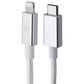 PowerLab 6FT USB-C to Lightning 8-Pin Braided Charge-Sync Cable - White Cell Phone - Cables & Adapters PowerLab - Simple Cell Bulk Wholesale Pricing - USA Seller
