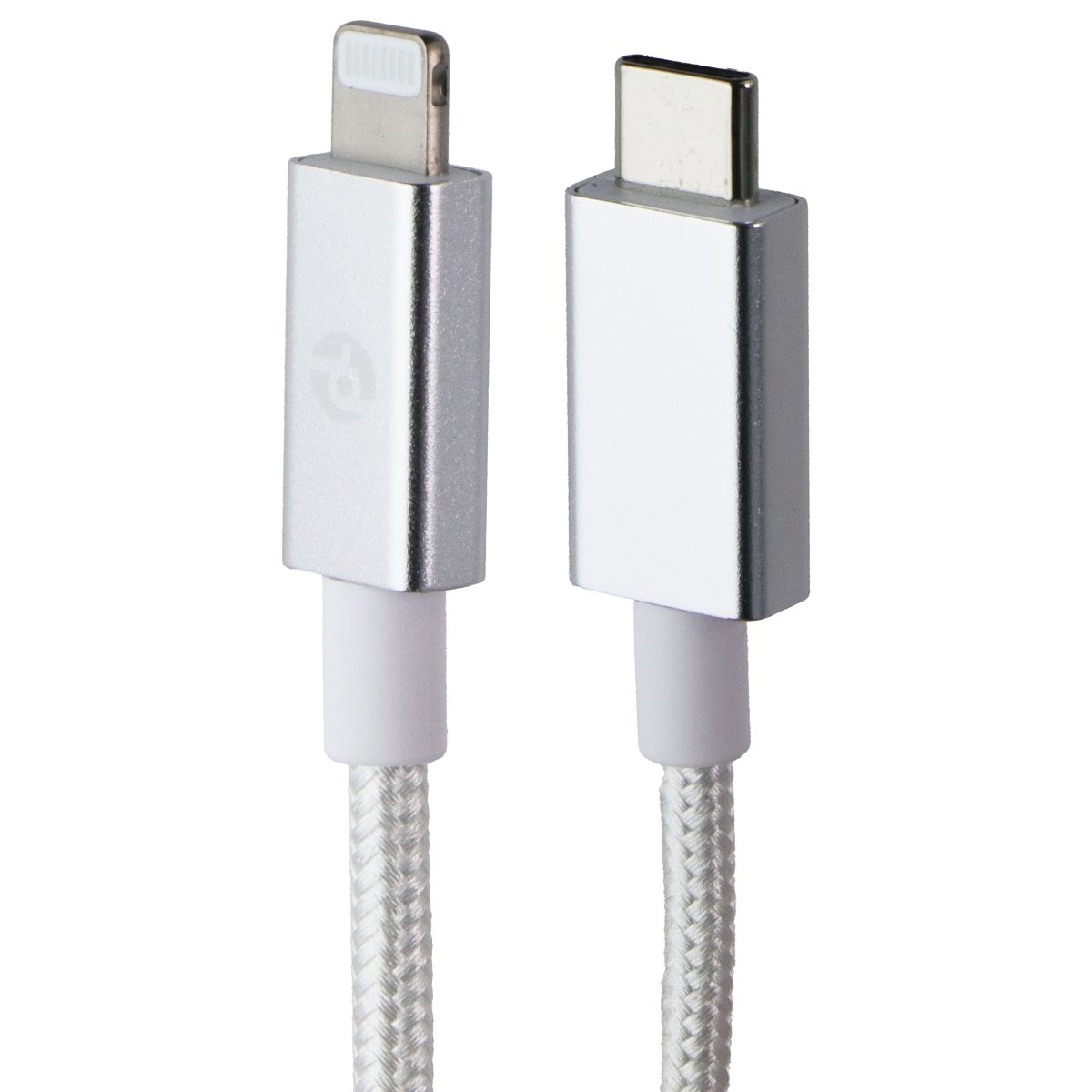 PowerLab 6FT USB-C to Lightning 8-Pin Braided Charge-Sync Cable - White Cell Phone - Cables & Adapters PowerLab - Simple Cell Bulk Wholesale Pricing - USA Seller