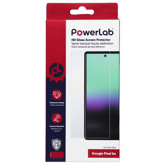 PowerLab HD Glass Screen Protector for Google Pixel 6a Cell Phone - Screen Protectors PowerLab    - Simple Cell Bulk Wholesale Pricing - USA Seller