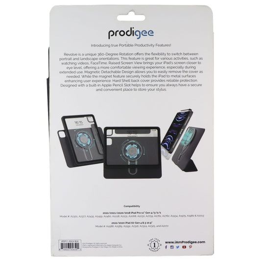 Prodigee Revolve Case/Stand for iPad Air & iPad Pro 11 - Black iPDP11-RVLV-BLK