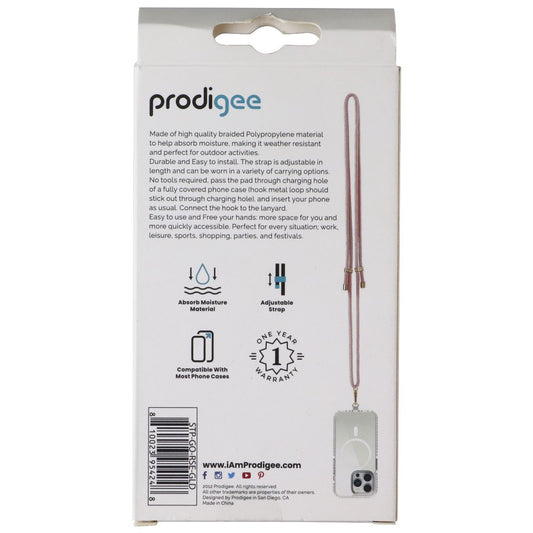 Prodigee Strap and Go Adjustable Cross-body Lanyard for Phone Cases - Rose Pink Cell Phone - Straps & Charms Prodigee - Simple Cell Bulk Wholesale Pricing - USA Seller