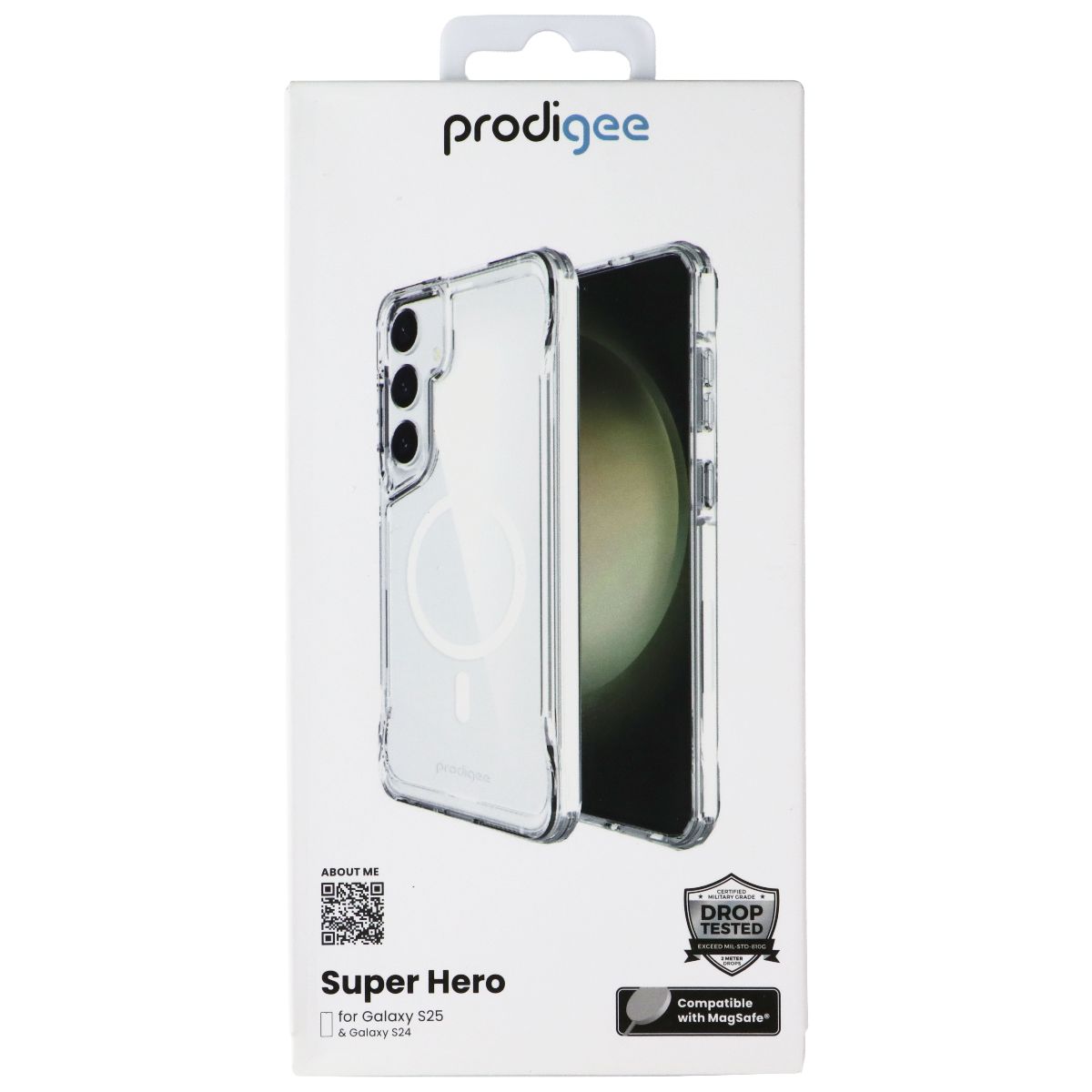 Prodigee Super Hero Series Case for MagSafe for Samsung Galaxy S25 - Clear