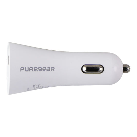 Pure Gear Light Speed 42W Dual Port USB-C + USB-A Car Charger - White