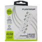 PureGear 3 Braided USB-C Charging Cables - White (10 Foot/6 Foot/4 Foot)