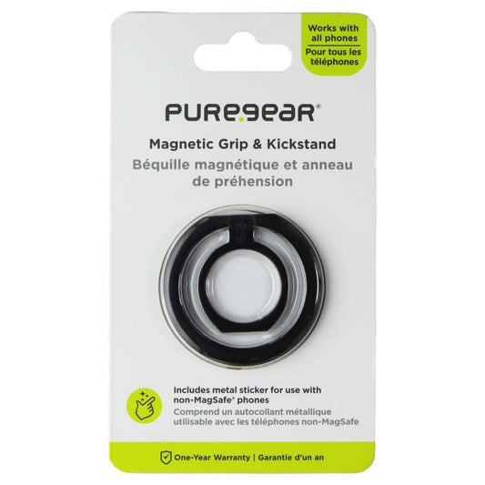 PureGear Magnetic Grip and Kickstand for Mobile Devices - Black Cell Phone - Mounts & Holders PureGear - Simple Cell Bulk Wholesale Pricing - USA Seller