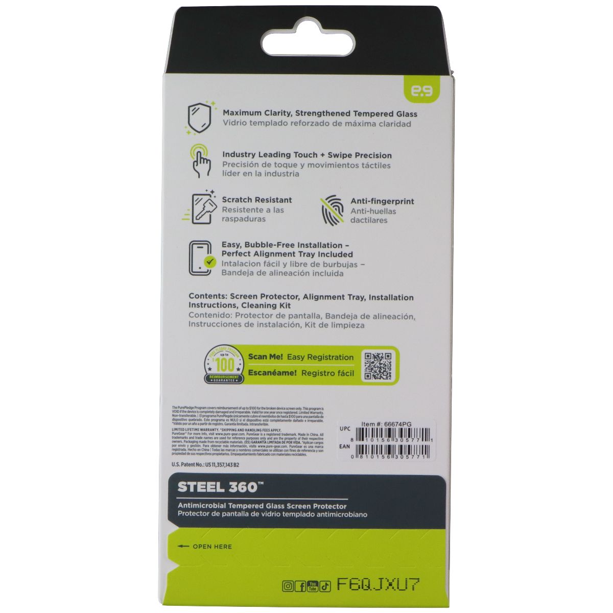 PureGear Steel 360 Tempered Glass Screen Protector for Apple iPhone 17 Air Cell Phone - Screen Protectors PureGear - Simple Cell Bulk Wholesale Pricing - USA Seller