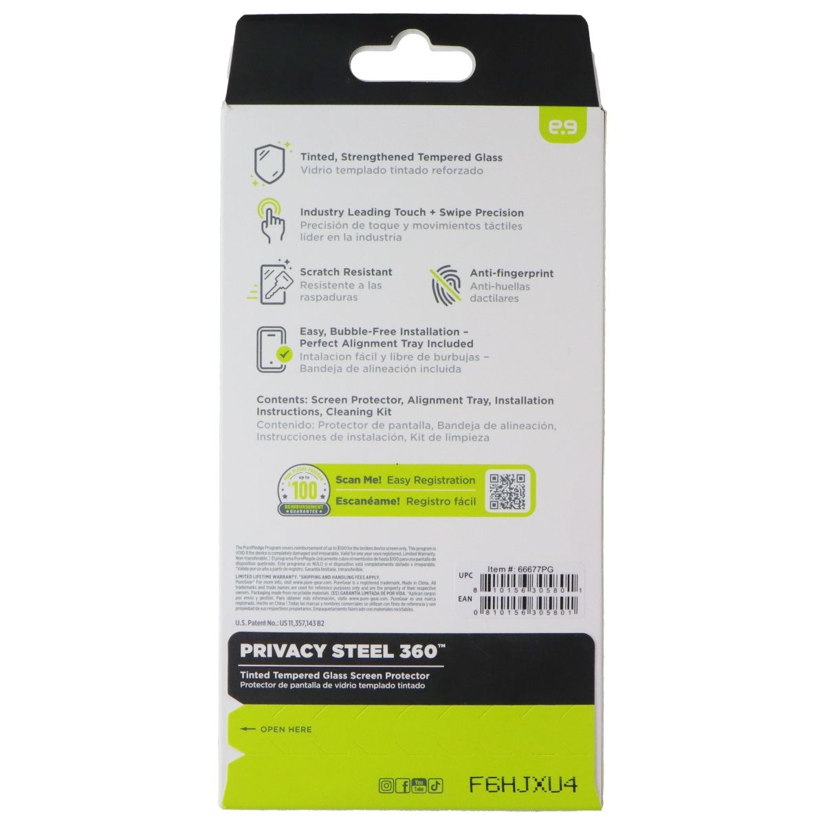 PureGear Steel 360 Glass Screen Protector for Apple iPhone 17 Pro - Privacy Cell Phone - Screen Protectors PureGear - Simple Cell Bulk Wholesale Pricing - USA Seller