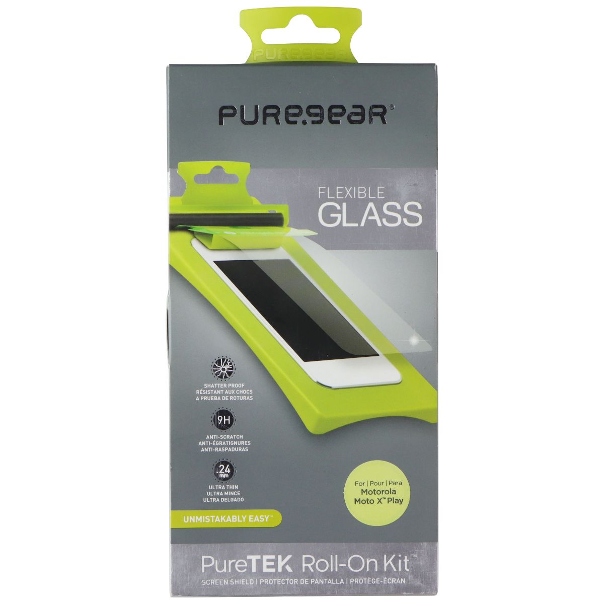 PureGear Flexible Glass Screen Protector for Motorola Moto X Play - Clear Cell Phone - Screen Protectors PureGear - Simple Cell Bulk Wholesale Pricing - USA Seller