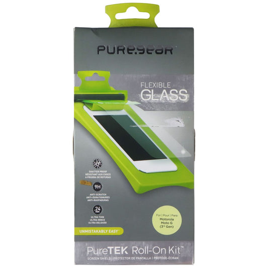 PureGear PureTEK Roll-On Kit Flexible Glass Screen Shield for Moto G (3rd Gen)