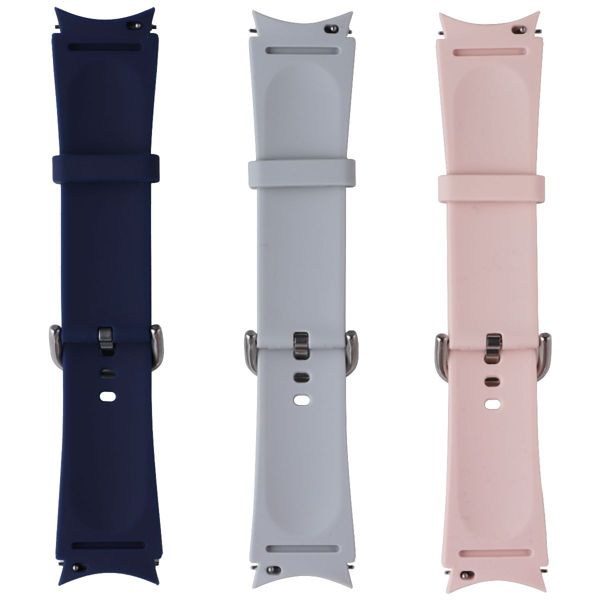 PureGear Silicone Watch Band Set for Galaxy Watch - Blue/Gray/Pink (3 Pack) Smart Watch Accessories - Watch Bands PureGear - Simple Cell Bulk Wholesale Pricing - USA Seller