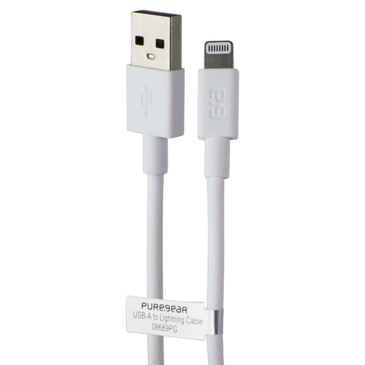 PureGear USB-A to Lightning 8-Pin Charging Cable 4FT - White Cell Phone - Cables & Adapters PureGear    - Simple Cell Bulk Wholesale Pricing - USA Seller