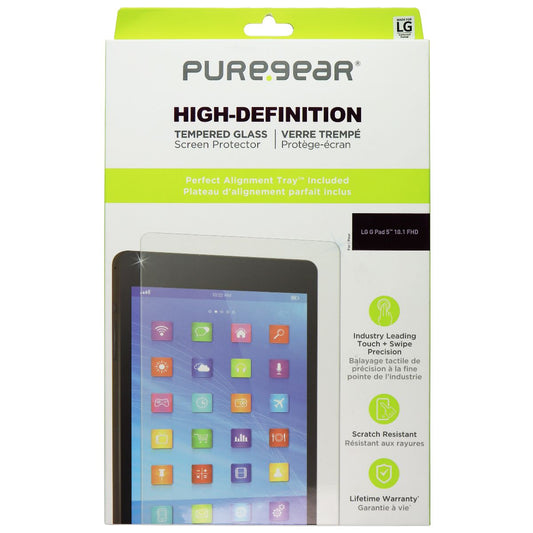 Pure Gear High Definition Tempered Glass for LG G Pad 5 (10.1-inch) FHD - Clear Cell Phone - Screen Protectors PURE GEAR - Simple Cell Bulk Wholesale Pricing - USA Seller