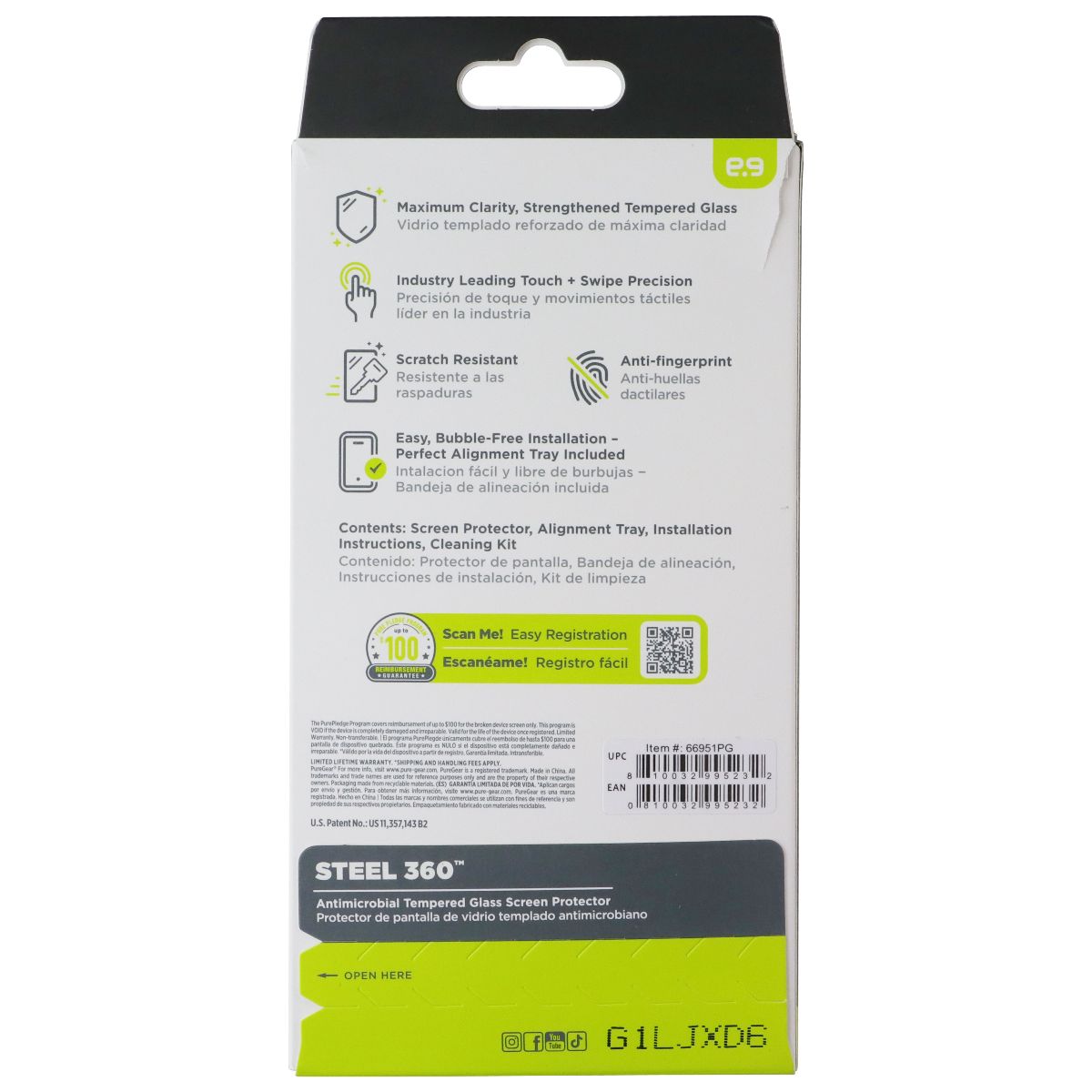 PureGear Steel 360 Tempered Glass Screen Protector for Samsung Galaxy A37 5G