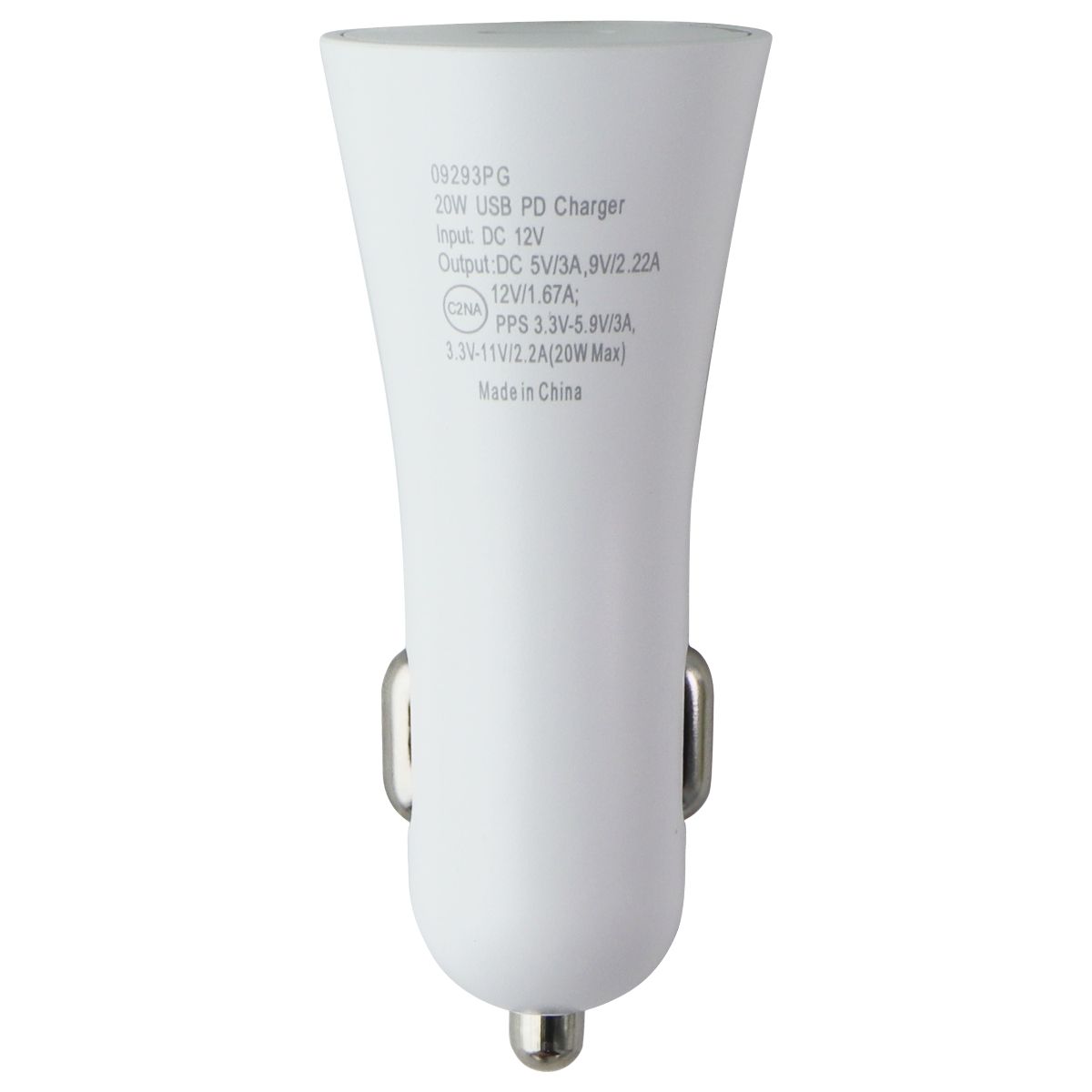 PureGear LightSpeed 20W Lightning 8-Pin to USB-C Car Charger - White Cell Phone - Cables & Adapters PureGear - Simple Cell Bulk Wholesale Pricing - USA Seller