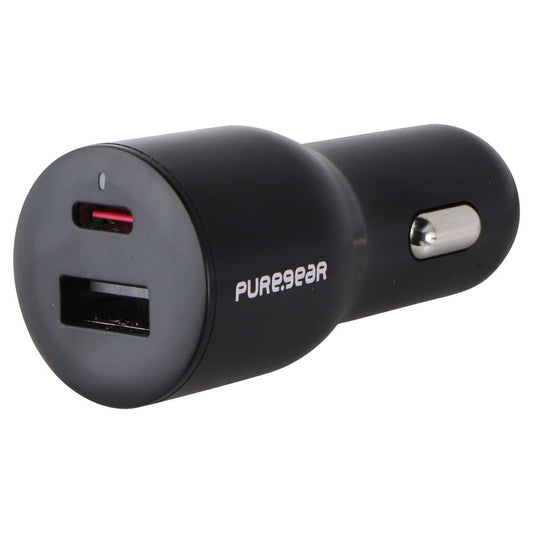 PureGear (42W) LightSpeed Car Charger with USB-C and USB-A Ports - Black Cell Phone - Chargers & Cradles PureGear    - Simple Cell Bulk Wholesale Pricing - USA Seller