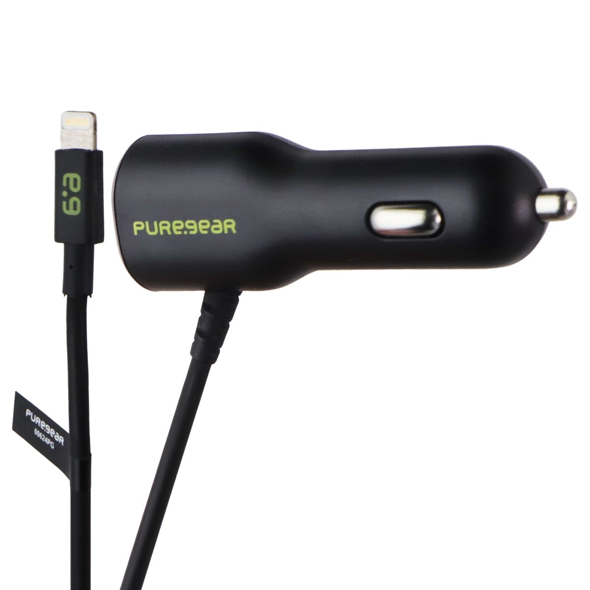 PureGear (17W) Lightning 8-Pin Car Charger with Single Port (USB-A) - Black Cell Phone - Chargers & Cradles PureGear - Simple Cell Bulk Wholesale Pricing - USA Seller