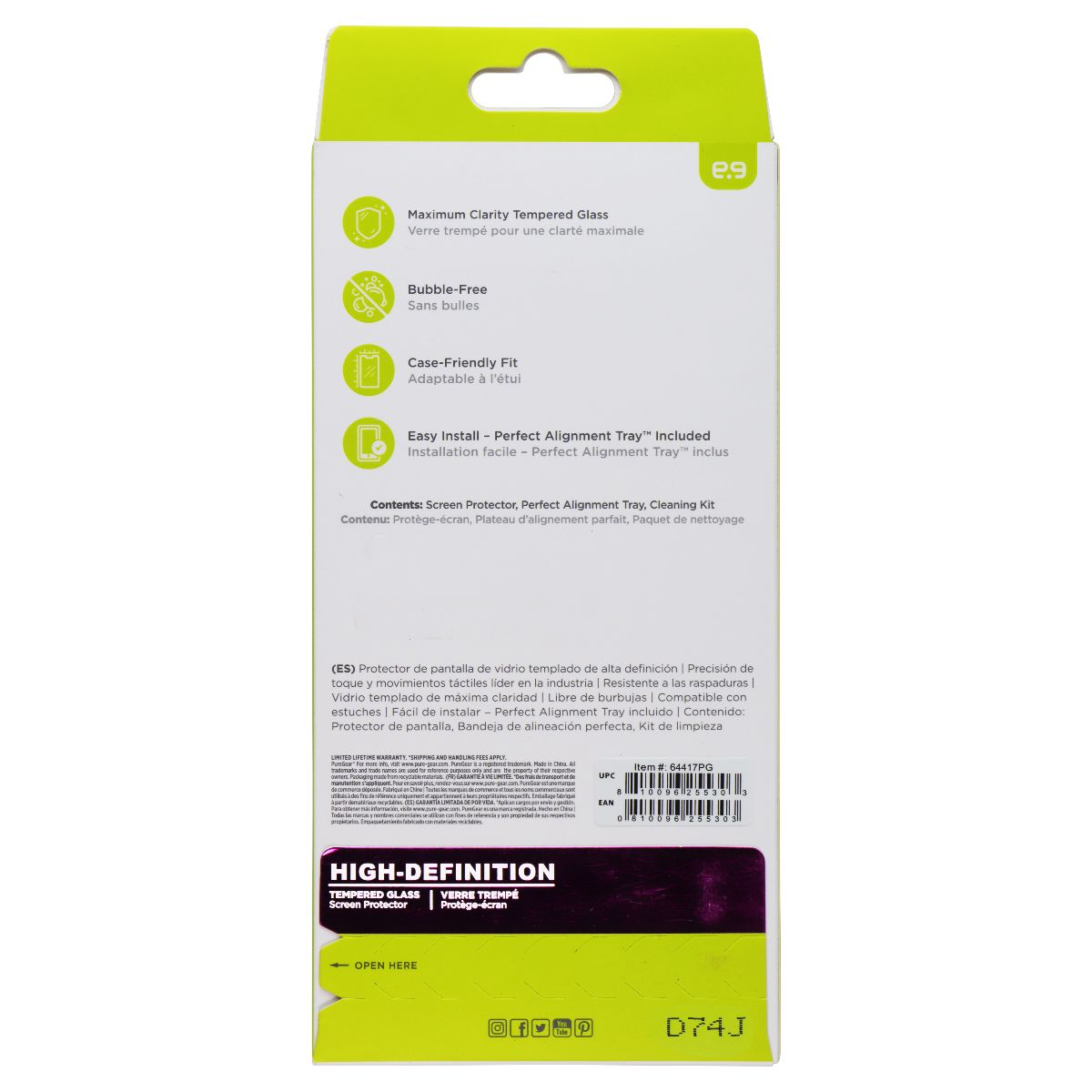 PureGear High Definition Tempered Glass Screen Protector - Apple iPhone 15 Plus Cell Phone - Screen Protectors PureGear - Simple Cell Bulk Wholesale Pricing - USA Seller