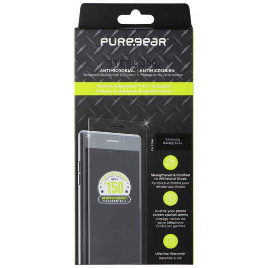 PureGear Steel 360 Tempered Glass Protector for Samsung Galaxy (S23+) - Clear Cell Phone - Screen Protectors PureGear    - Simple Cell Bulk Wholesale Pricing - USA Seller