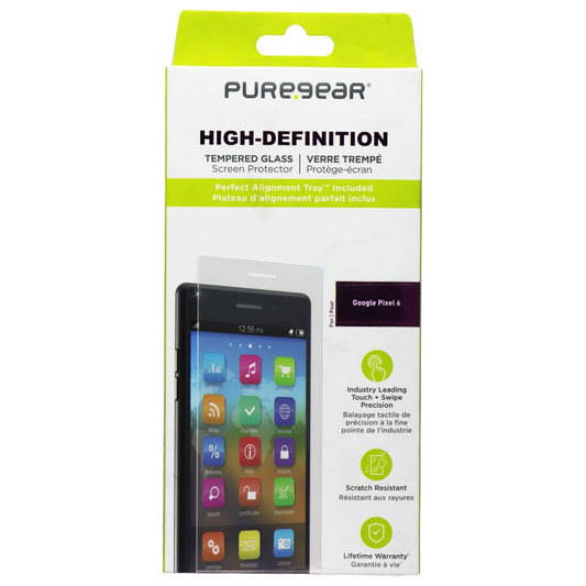 PureGear High-Definition Tempered Glass for Google Pixel 6 - Clear