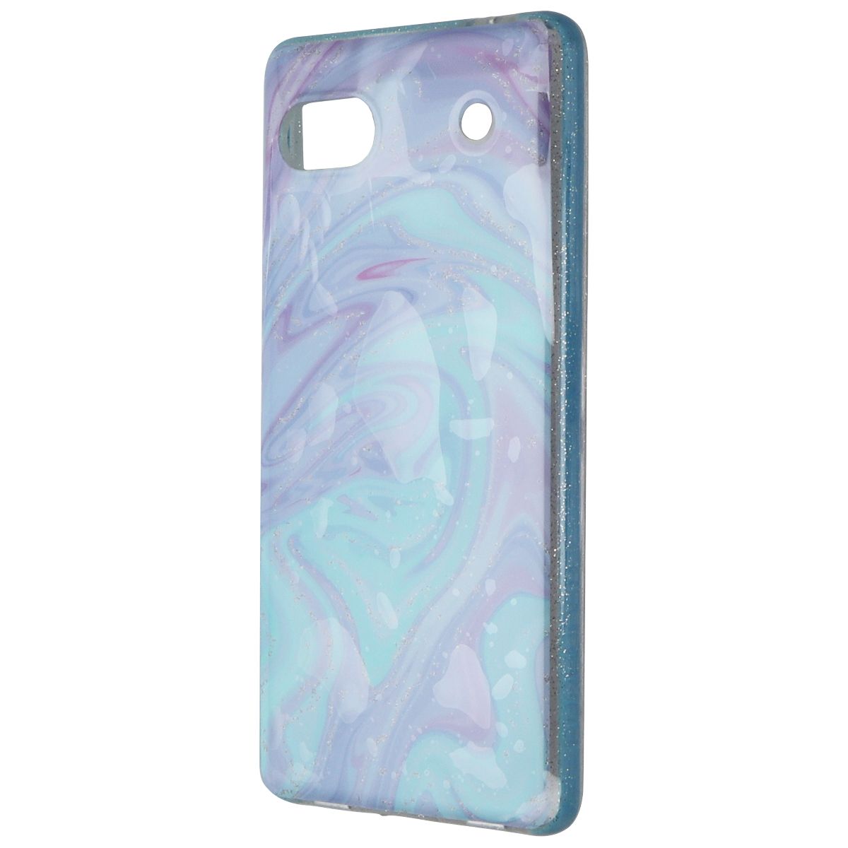 PureGear Slim Shell Designer Case for Google Pixel 6a - Glitter/Blue Swirl Cell Phone - Cases, Covers & Skins PureGear    - Simple Cell Bulk Wholesale Pricing - USA Seller